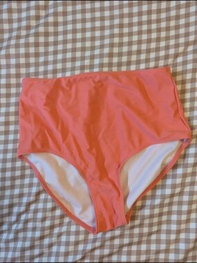 DM Fashion High-Waist Coral Bikini Bottoms